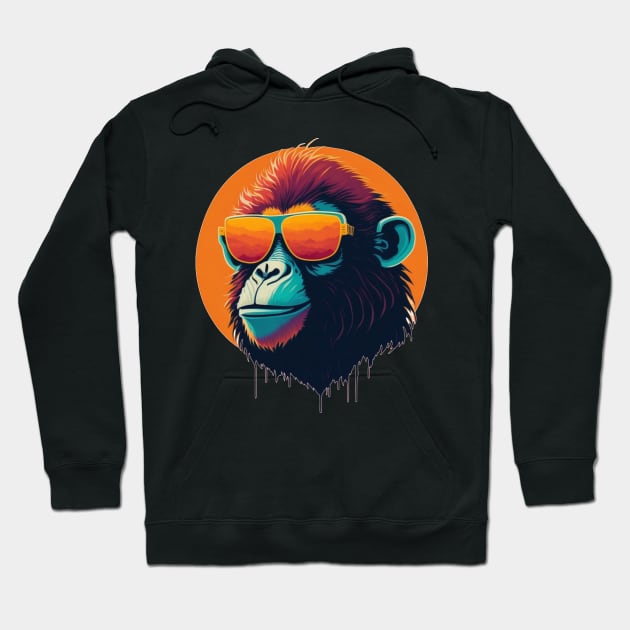 Monkey in sunglasses Hoodie by MrPug